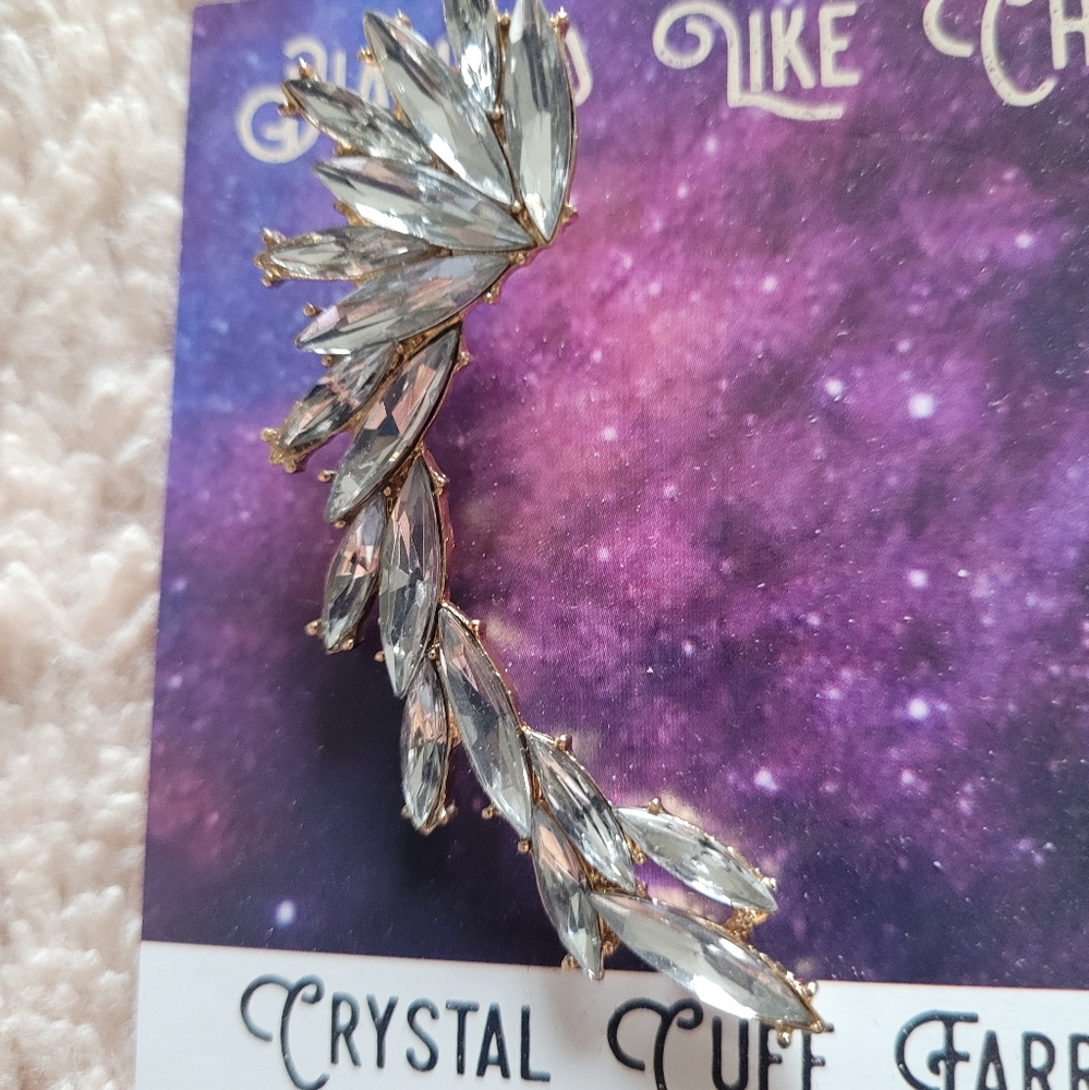 Crystal ear cuff